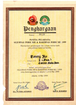 Kejurnas POBSI XIII dan Rakernas POBSI XII / 1999