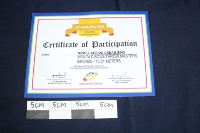 Sertifikat Asia Master Athletic 2016
