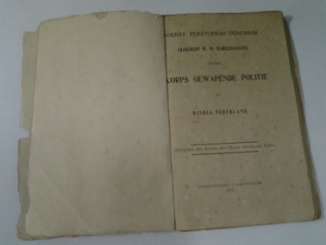 Buku Belanda (Soerat Peratoeran Penembak)