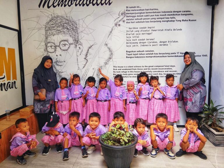 Siswa TK Gotong Royong saat kunjungan di Museum WR Soepratman Surabaya